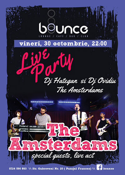 The Amsterdams lansează un nou single pe 30 octombrie la clubul Bounce