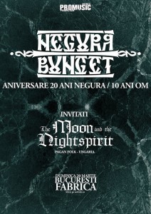 Concert aniversar, Negură Bunget 20 de ani, în Bucureşti.