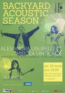 Alexandra Ușurelu și Mircea Vintilă cântă pe 16 iunie în grădina Casei Universitarilor