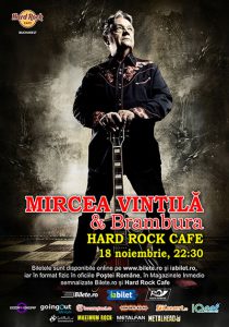 O categorie de bilete pentru concertul Mircea Vintilă și Brambura de la Hard Rock Cafe