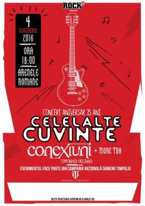 Concert CELELALTE CUVINTE și CONEXIUNI, în sprijinul Campaniei “Oamenii Timpului”, la Arenele Romane