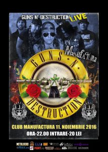 Tribute Guns N’ Roses cu Guns N’ Destruction, la Timişoara