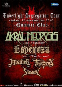 Programul concertului de lansare Akral Necrosis de sâmbătă din Quantic Club