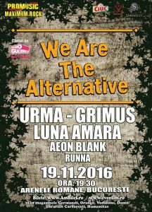 We Are The Alternative: Urma, Grimus, Luna Amară, Aeon Blank și Runna pe aceeași scenă
