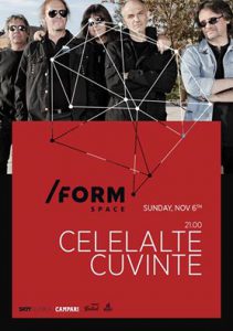CELELALTE CUVINTE concertează la /FORM SPACE, în Cluj-Napoca