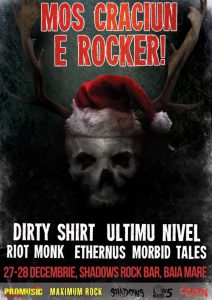 Dirty Shirt revine cu o nouă ediție „Moș Crăciun e Rocker” la Sighet și Baia Mare