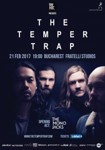 The Mono Jacks cântă în deschiderea concertului The Temper Trap de la București