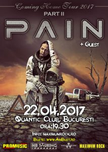 PAIN concertează în București în luna aprilie!