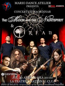 The Moon And The Nightspirit (hu) şi Irfan (bg) vor susţine începând de Miercuri 3 concerte în România