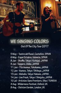 We Singing Colors în turneu în Japonia, Africa şi UK