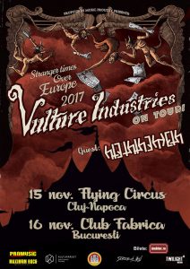 Vulture Industries va concerta la Cluj Napoca și București. Guest: Hteththemeth