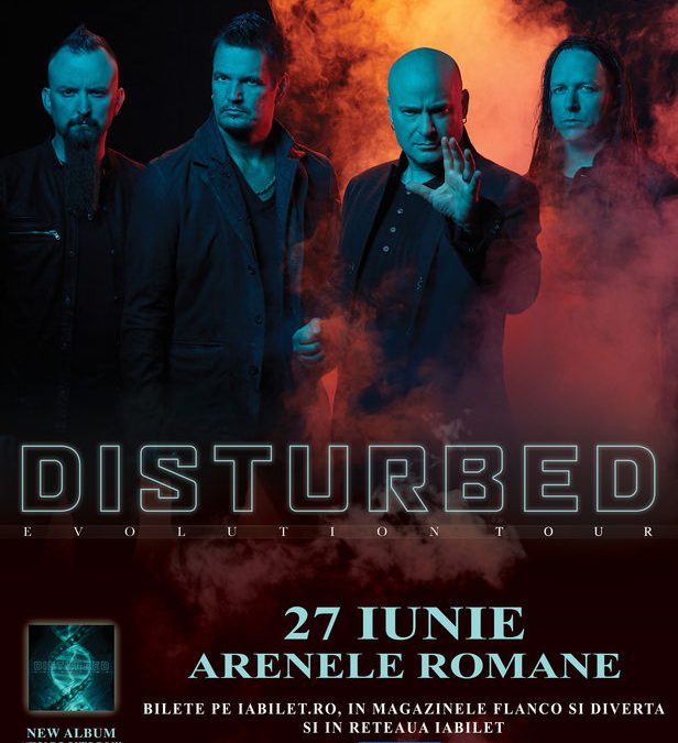 Concert Disturbed în premieră în România pe 27 iunie 2019
