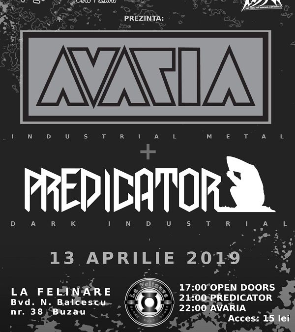 Avaria și Predicator în Pub La Felinare, pe 13 Aprilie – Electro-Metal
