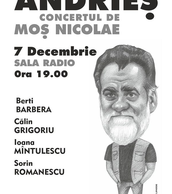 Alexandru Andrieș revine cu un concert special de Moș Nicolae